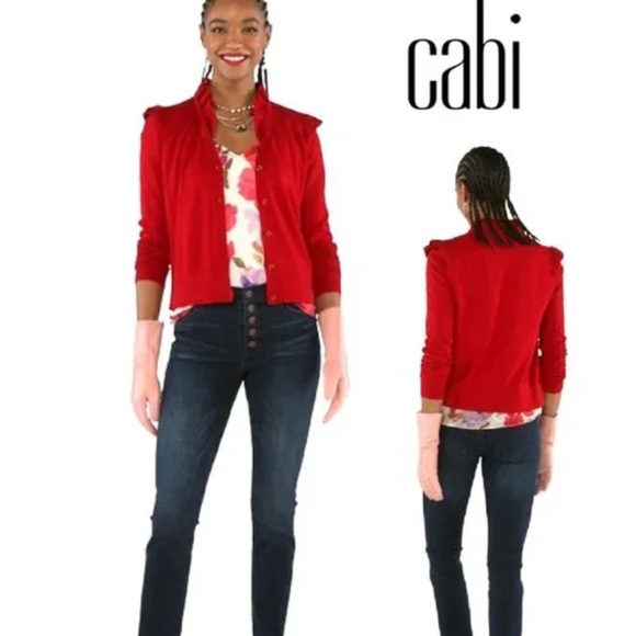 CAbi🔥SALE🔥 CAbi red cavalier cardigan Large - Picture 3 of 7